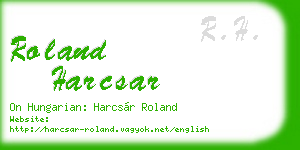 roland harcsar business card